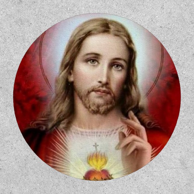 Iron on Patches Custom Jesus the Sacred Heart (Front)