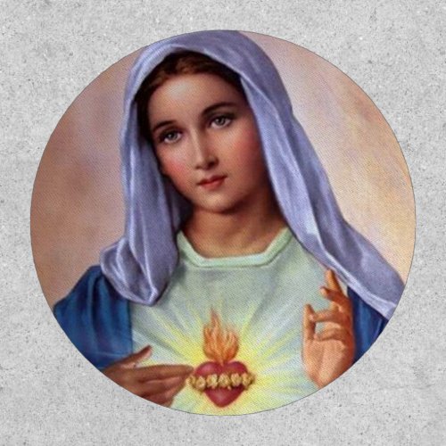 Iron on Patches Custom Mary Sacred Heart