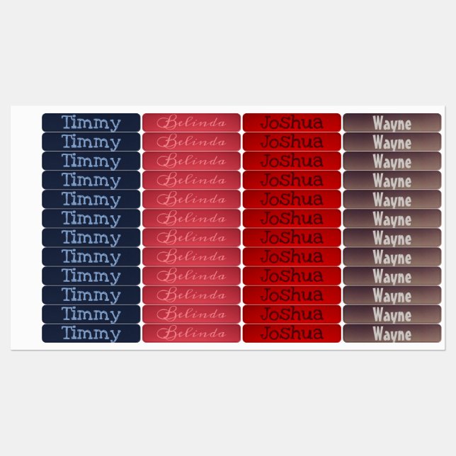 Iron Ons For the Kids Labels (Sheet)