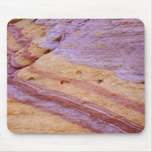 Iron oxides color a sandstone formation mouse pad