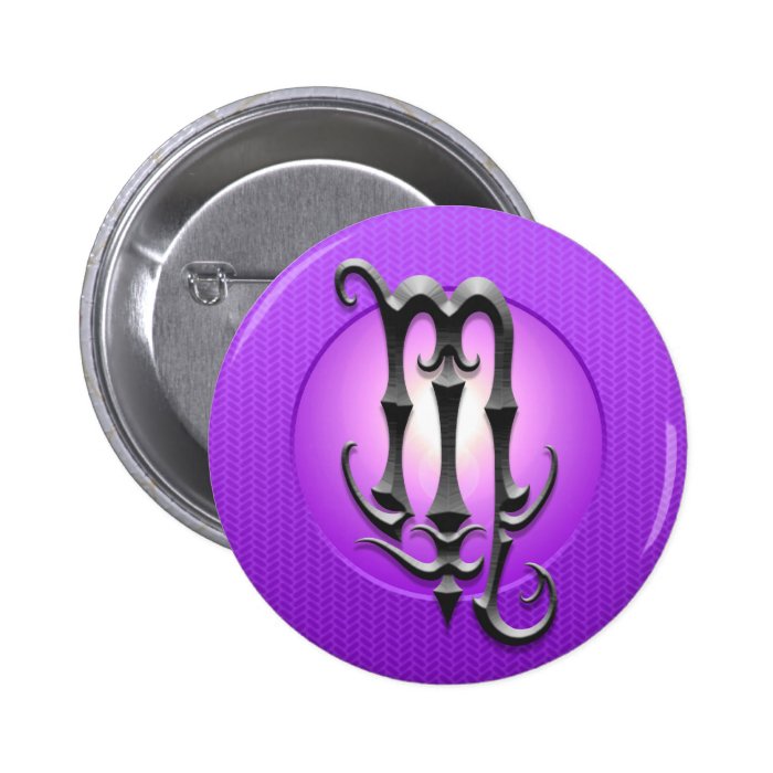 Iron Scorpio Symbol, purple Pins