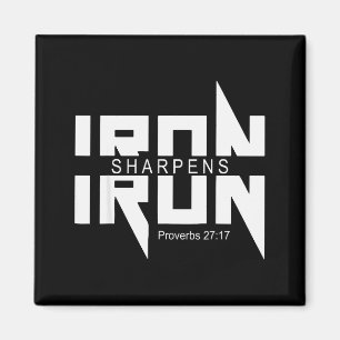 Iron Sharpens Iron Bible Jesus Faith Religious Chr Magnet