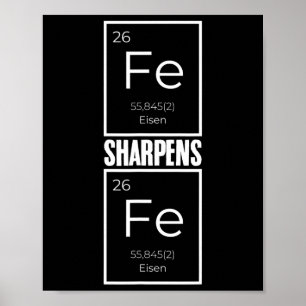 Iron Sharpens Iron Bible Verse Periodic Table Chri Poster