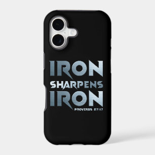Iron Sharpens Iron – Christian Men & Women Proverb iPhone 17 Case