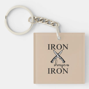 Iron sharpens Iron Knife Christian Keychain