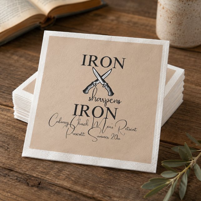 Iron sharpens Iron Knife Christian Napkins (Creator Uploaded)