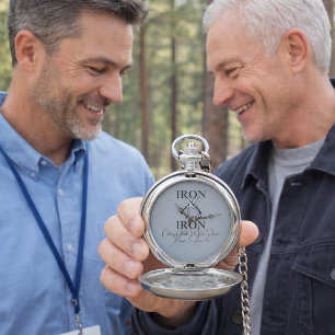 Iron sharpens Iron Knife Christian Pocket Watch