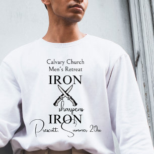 Iron sharpens Iron Knife Men's Christian Retreat T-Shirt