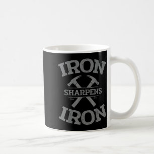 Iron Sharpens Iron Proverbs 27_17 Gym Workout Men  Coffee Mug
