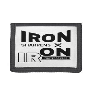 Iron Sharpens Iron Proverbs 27:17 Tri-fold Wallet