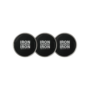 Iron Sharpens Iron (Set of 3) black  Golf Ball Marker