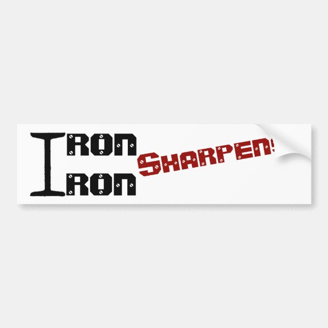 Iron Sharpens Iron sticker with RED Slant (Front)