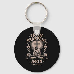 Iron Sharpens Iron Youth Christian Workout Gym Wei Keychain