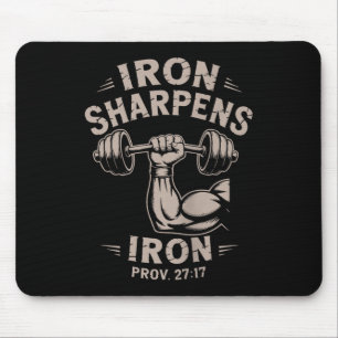 Iron Sharpens Iron Youth Christian Workout Gym Wei Mouse Pad