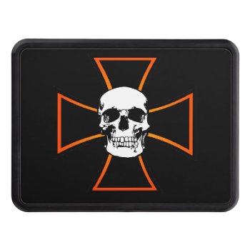Iron Skull Cross Tow Hitch Cover by HeavyMetalHitman at Zazzle