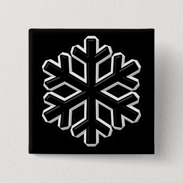 Iron Snowflake Button (Front)