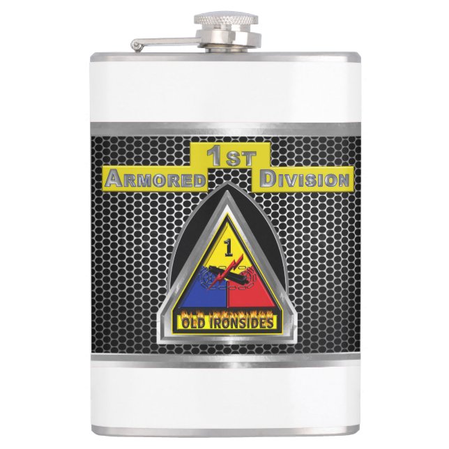 “Iron Soldiers” 1st Armored Division Flask (Front)