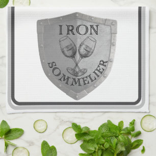 Iron Sommelier Wine Lover  Kitchen Towel