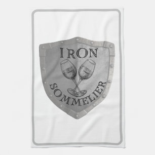 Iron Sommelier Wine Lover  Kitchen Towel