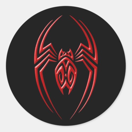 Iron Spider  Red and Black Classic Round Sticker