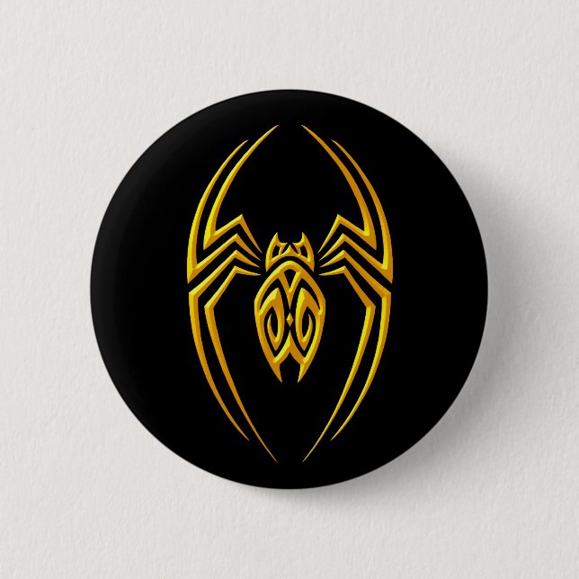 Iron Spider – Yellow and Black Pinback Button (Front)