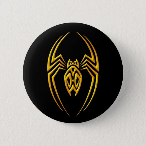 Iron Spider  Yellow and Black Pinback Button