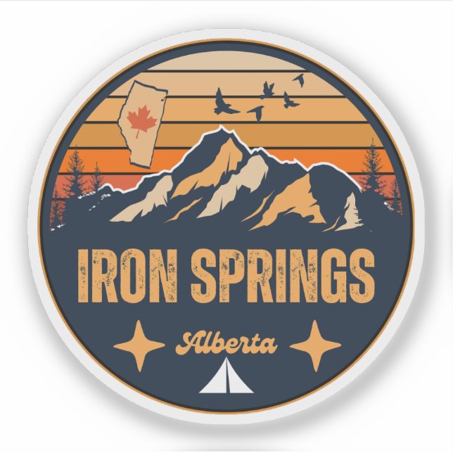 Iron Springs, Alberta Sticker (Front)