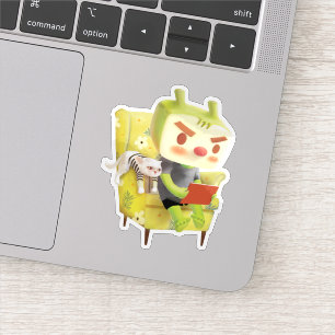 Iron T: Focus Mode On Cozy Reading Time Art Sticker