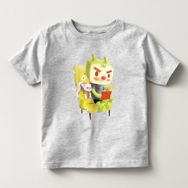 Iron T: Focus Mode On Cozy Reading Time Art Toddler T-shirt (Front)