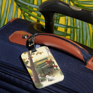 Iron T. Fox: Woodland Piano Solo Music Art Luggage Tag