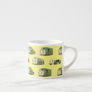 Iron T: Retro Cartoon Cars & Vans Lineup Espresso Cup