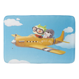 Iron T & Smile Pup: High Flying Adventure Bath Mat