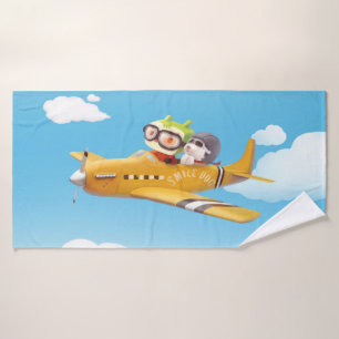 Iron T & Smile Pup: High Flying Adventure Bath Towel