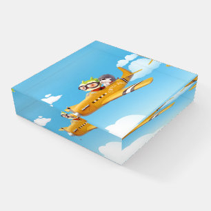 Iron T & Smile Pup: High Flying Adventure Paperweight