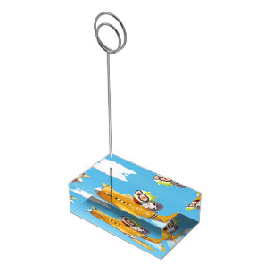 Iron T & Smile Pup: High Flying Adventure Place Card Holder