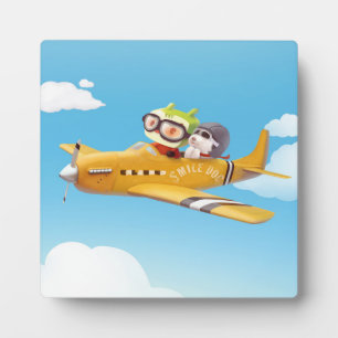 Iron T & Smile Pup: High Flying Adventure Plaque