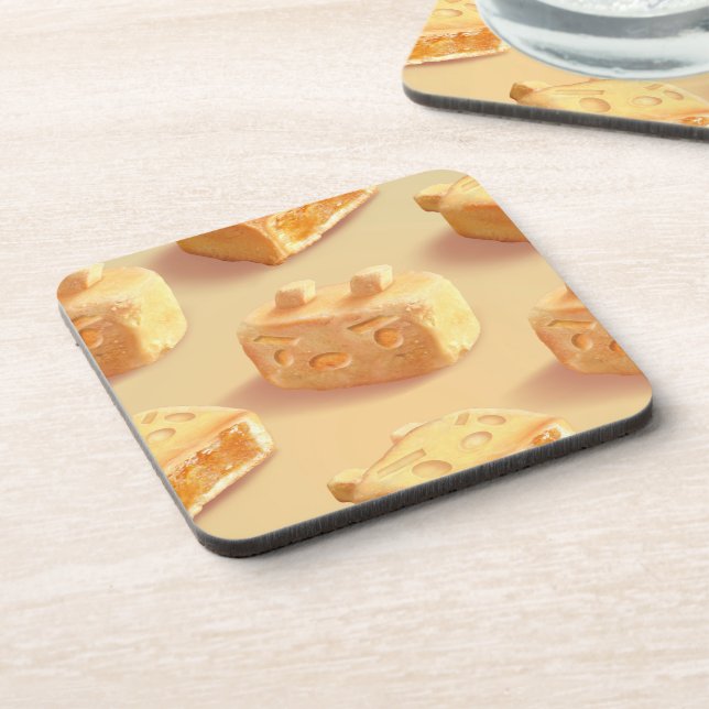 Iron T: Taiwanese Pineapple Cake Pattern Beverage Coaster (Left Side)