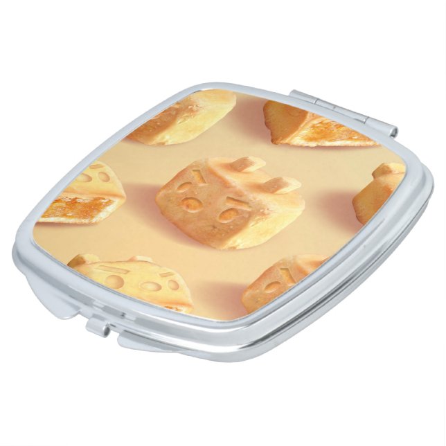 Iron T: Taiwanese Pineapple Cake Pattern Compact Mirror (Turned)