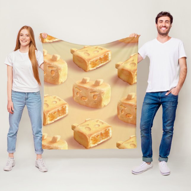 Iron T: Taiwanese Pineapple Cake Pattern Fleece Blanket (In Situ)