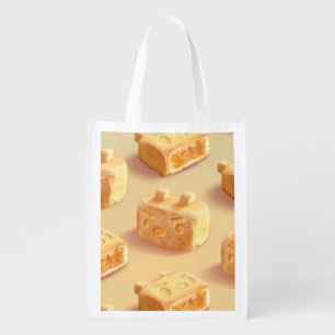 Iron T: Taiwanese Pineapple Cake Pattern Grocery Bag