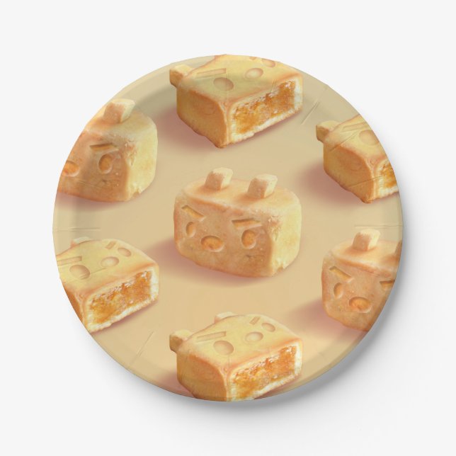 Iron T: Taiwanese Pineapple Cake Pattern Paper Plates (Front)