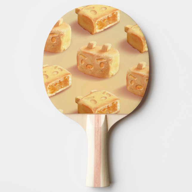 Iron T: Taiwanese Pineapple Cake Pattern Ping Pong Paddle (Front)