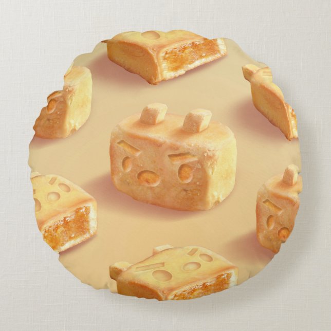 Iron T: Taiwanese Pineapple Cake Pattern Round Pillow (Front)