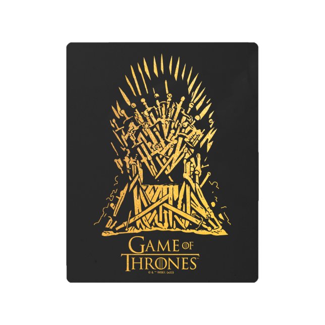 Iron Throne Icon Metal Print (Front)