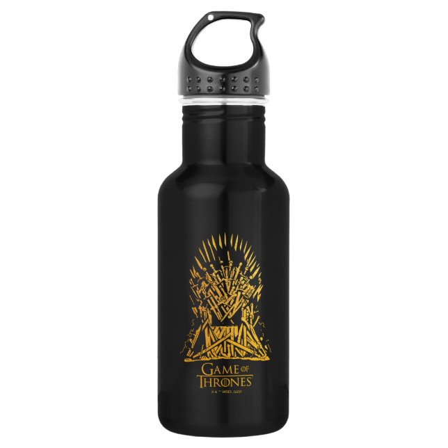 Iron Throne Icon Stainless Steel Water Bottle (Front)