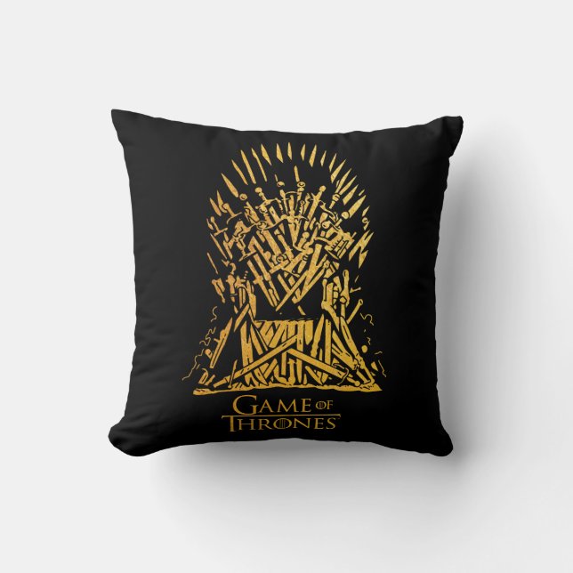 Iron Throne Icon Throw Pillow (Front)