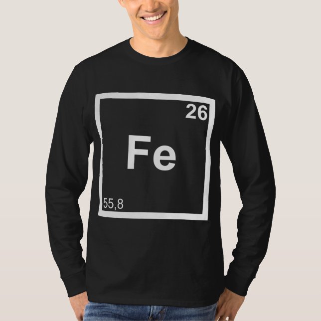Iron Triathlete Fe Periodic System Swim Bike Run  T-Shirt (Front)