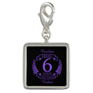 Iron wedding anniversary 6 years charm