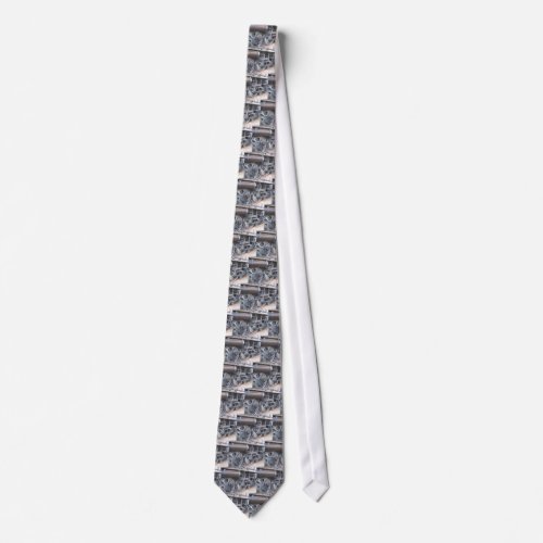 Iron Wheels of a Majestic Iron Horse Railroad Neck Tie