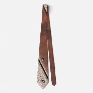 Iron, wood, bolts make strong tough neck tie